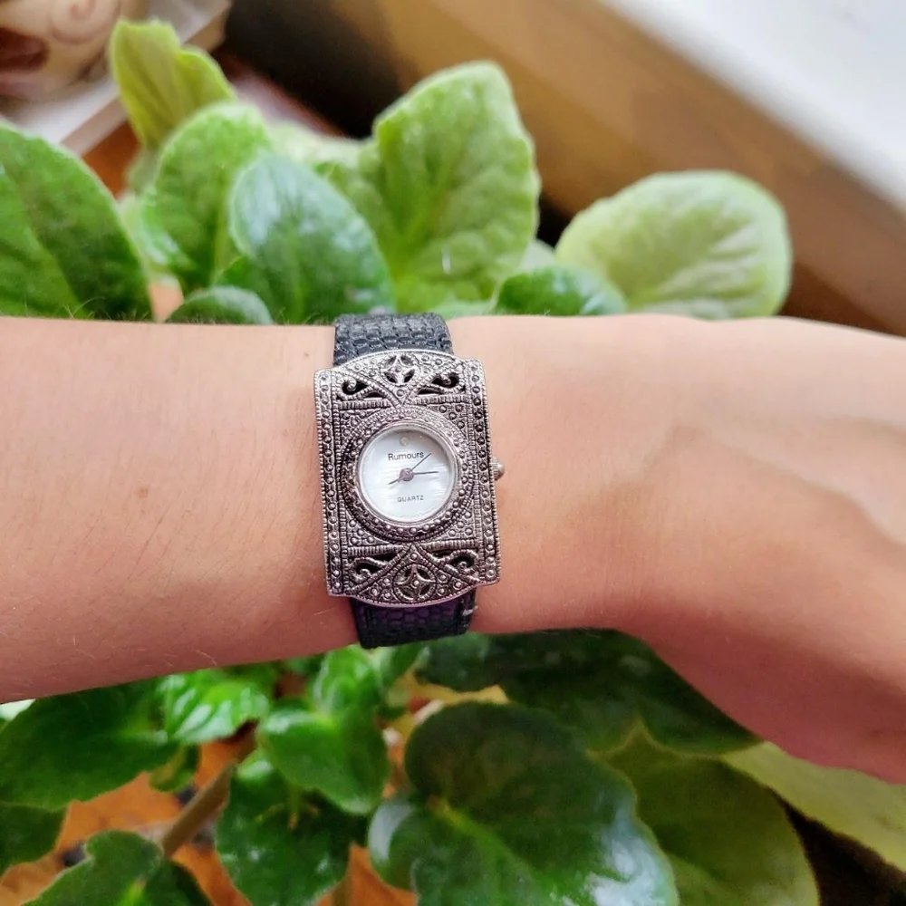 Genuine Leather Rumours Ornate Quartz Watch